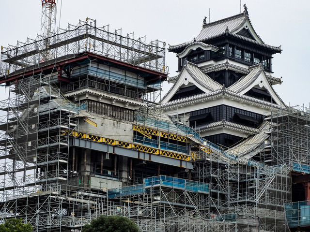 復興中の熊本城 工事中 の写真を無料ダウンロード フリー素材 ぱくたそ