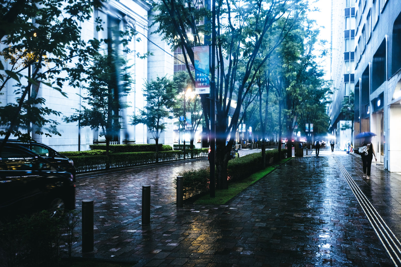 傘と雨日の写真素材を拡大 トリミング加工 Jpg画像 ぱくたそ