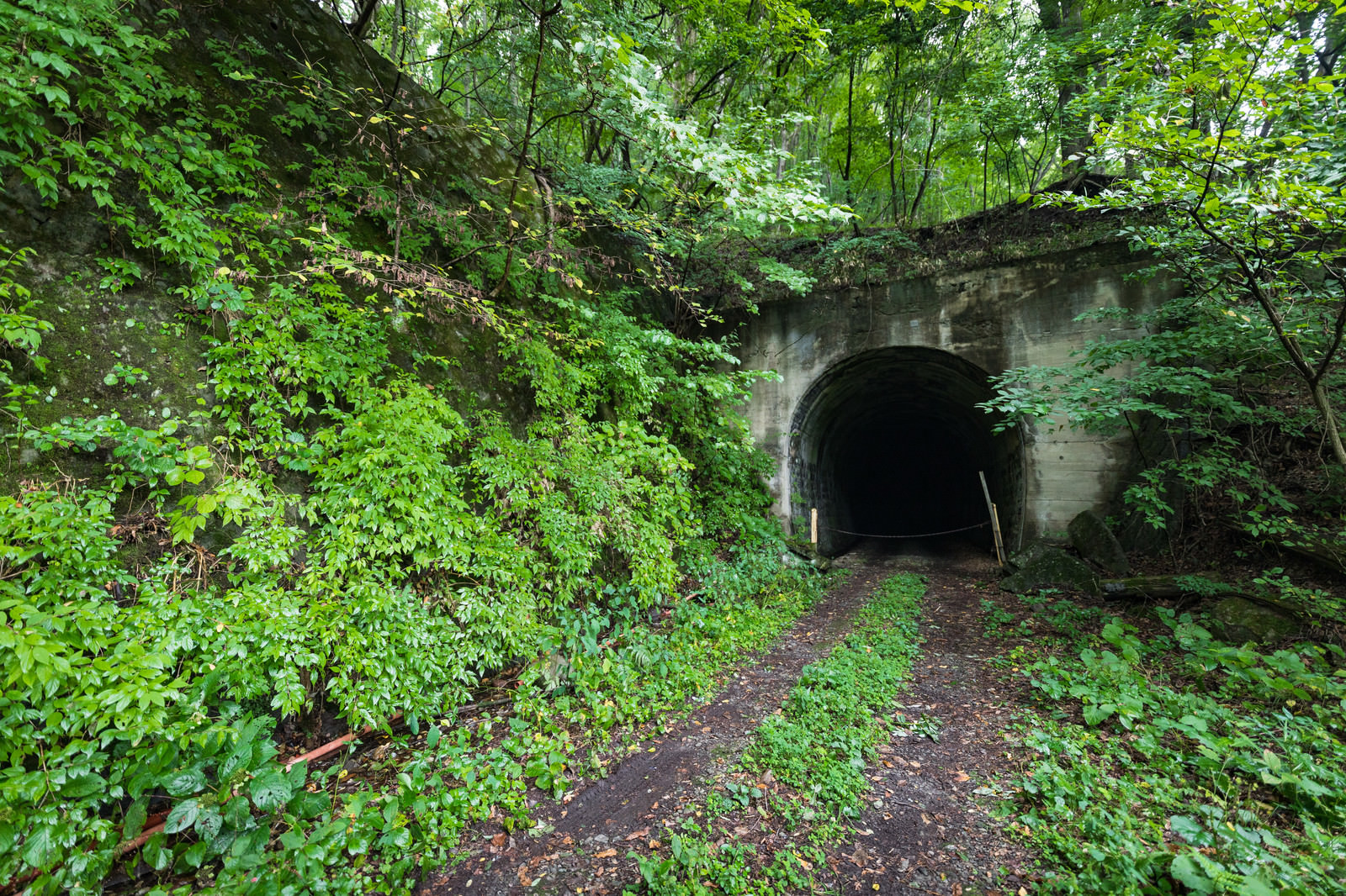 炭鉱に使われていたトンネル跡の写真 画像 フリー素材 ぱくたそ