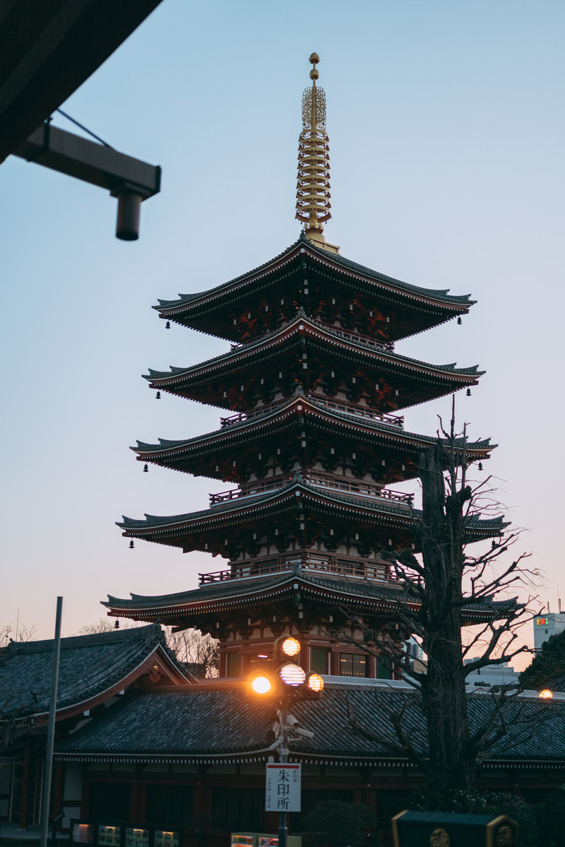 焼けてきた空と五重塔の写真を無料ダウンロード フリー素材 ぱくたそ