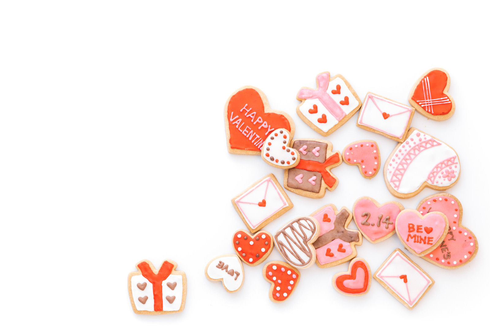 バレンタインのハート型クッキー 背景用 の写真を無料ダウンロード フリー素材 ぱくたそ